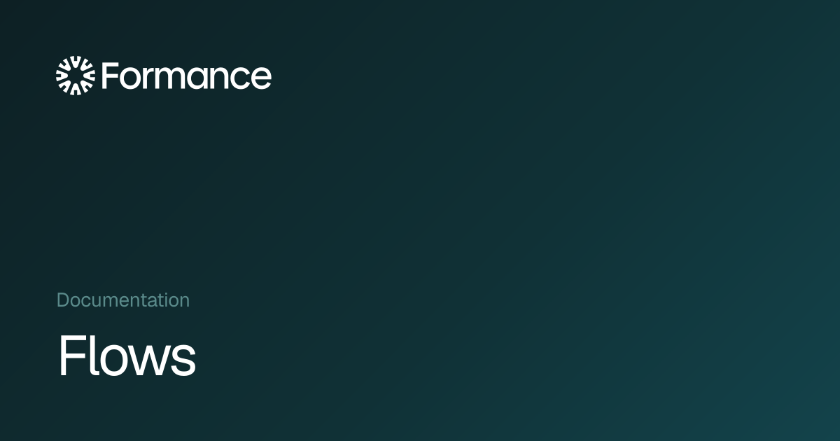 Flows - Formance Documentation