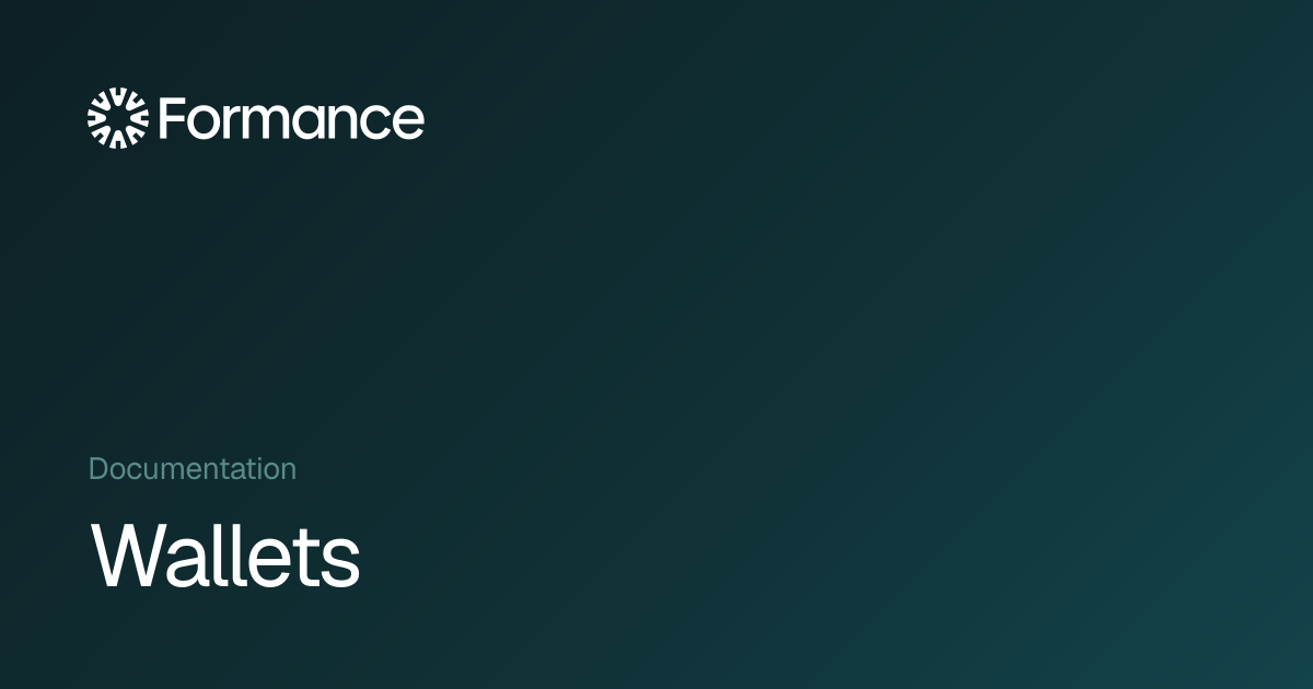 Wallets - Formance Documentation